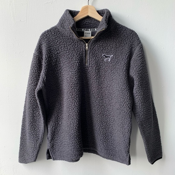 PINK Victoria's Secret Sweaters - VS Pink Sherpa pullover sweater jacket XS